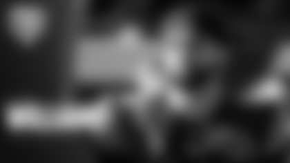 Quarterback Caleb Williams addresses the media Tuesday at Halas Hall.