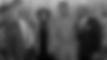 L-R: Kevin Warren, C.J. Gardner-Johnson, Nahshon Wright, Ted Crews