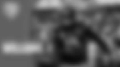 Quarterback Caleb Williams addresses the media Sunday after the Bears' 24-20 win over the New York Giants.