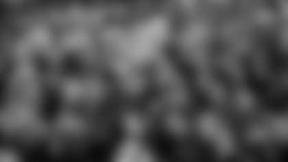 Dion Dawkins (73) and fans. Buffalo Bills vs Miami Dolphins, Week 15, December 17, 2022 at Highmark Stadium.