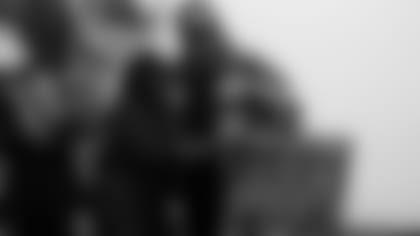 Dion Dawkins presented 2023 Changemaker of the year award winner Nekia Kemp with a trip to this year's Super Bowl at the Buffalo Bills Community Honors Dinner, December 5, 2023 at Wayland Brewing Company in Orchard Park, New York.