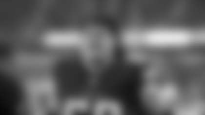 Minnesota Vikings guard Dan Feeney (69) jogs back to the locker room before an NFL football game against the Los Angeles Rams, Thursday, Oct. 24, 2024, in Inglewood, Calif. (AP Photo/Kyusung Gong)