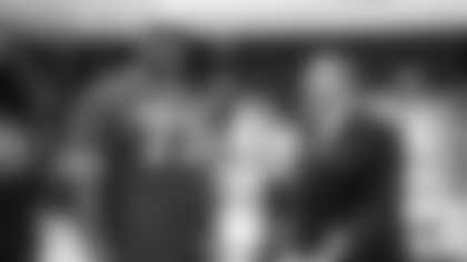 Dion Dawkins (73). CPR Training at Niagara Falls High School, September 03, 2024 at Niagara Falls High School.