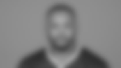 This is a 2024 photo of Dion Dawkins of the Buffalo Bills NFL football team.  This image reflects the Bills active roster as of 10 June 2024 when this image was taken.  (AP Photo)