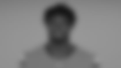 This is a 2024 photo of Durell Nchami of the Denver Broncos NFL football team.  This image reflects the Denver Broncos active roster as of June 10, 2024 when this image was taken.  (AP Photo)