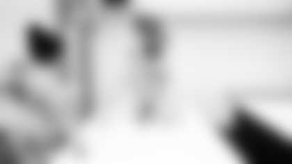 Defensive end Myles Garrett (95) donated Big Fig mattresses to Project ACT at CrossCountry Mortgage Campus on December 23, 2025.