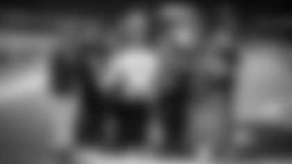 The Gaines family after Sunday's game against the Falcons.