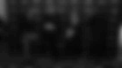 (From left) Larry Fitzgerald, Anthony Munoz, Michael Bidwill and Anquan Boldin have a laugh together during Friday's Sport For Impact Luncheon.