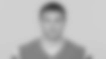 This is a 2025 photo of Luke Grimm of the Los Angeles Chargers NFL football team. This image reflects the Los Angeles Chargers active roster as of Thursday, May 8, 2025 when this image was taken. (AP Photo)