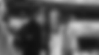 Mallorie (left) and Krystal (right) working the sidelines of a Chiefs game