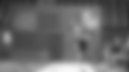 Penn State defensive lineman Adisa Isaac runs the 40-yard dash at the NFL football scouting combine, Thursday, Feb. 29, 2024, in Indianapolis. (AP Photo/Michael Conroy)