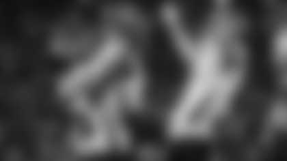 Atlanta Falcons running back Tyler Allgeier #25 celebrates after a touchdown during the fourth quarter of the Week 10 Game against the Indianapolis Colts at Olympic Stadium in Berlin, Germany on Sunday, November 9, 2025. (Photo by Taylor McLaughlin/Atlanta Falcons)