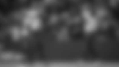 Atlanta Falcons edge rusher James Pearce Jr. #27 makes a sack and forces a fumble during the Week 10 Game against the Indianapolis Colts at Olympic Stadium in Berlin, Germany on Sunday, November 9, 2025. (Photo by Jay Bendlin/Atlanta Falcons)