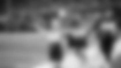 Junior cheerleaders before the Week 16 Game against the New York Giants at Mercedes-Benz Stadium in Atlanta, Georgia on Sunday, December 22, 2024. (Photo by Kevin Liles/Atlanta Falcons)