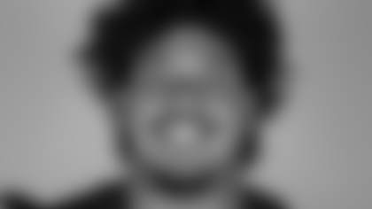 Atlanta Falcons defensive lineman Elijah Garcia #91 poses for a headshot at Atlanta Falcons Training Facility in Flowery Branch, Georgia, on Monday, December 22, 2025. (Photo by Taylor McLaughlin/Atlanta Falcons)