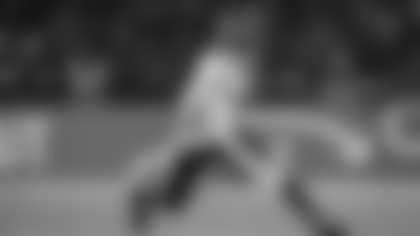 Atlanta Falcons wide receiver Darnell Mooney #1 runs after a catch during the first quarter of the Week 10 Game against the Indianapolis Colts at Olympic Stadium in Berlin, Germany on Sunday, November 9, 2025. (Photo by Taylor McLaughlin/Atlanta Falcons)