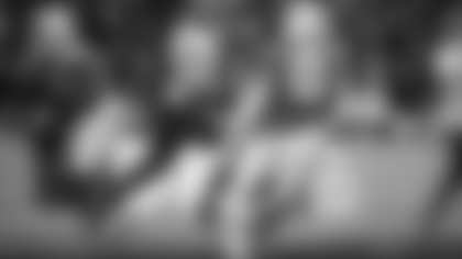 Atlanta Falcons running back Tyler Allgeier #25 scores a touchdown during the Week 10 Game against the Indianapolis Colts at Olympic Stadium in Berlin, Germany on Sunday, November 9, 2025. (Photo by Jay Bendlin/Atlanta Falcons)