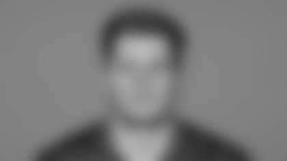 This is a 2025 photo of Thomas Fidone II of the New York Giants NFL football team. This image reflects the New York Giants active roster as of May,08, 2025 when this image was taken. (AP Photo)