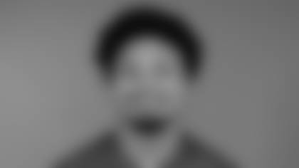 This is a 2025 photo of Darius Muasau  of the New York Giants NFL football team. This image reflects the New York Giants active roster as of June 16, 2025 when this image was taken. (AP Photo)