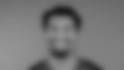 This is a 2025 photo of Stone Forsythe of the New York Giants NFL football team. This image reflects the New York Giants active roster as of June 16, 2025 when this image was taken. (AP Photo)