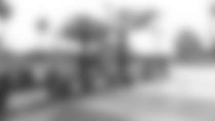 Jacksonville, Fla. — Jaguars fans during rookie minicamp at the Miller Electric Center on May 10, 2025.