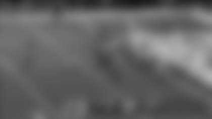 Watch DL Jowon Briggs tackle Bills RB Ty Johnson for a loss of a yard on fourth down at the goal-line.