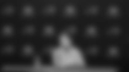 The Carolina Panthers hold a press conference  on Tuesday, Jan. 13, 2026 at Bank Of America Stadium, in Charlotte, NC.