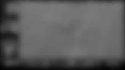 Peyton Eli break down Jaycee Horn's second INT of the game with Panthers fan Luke Combs