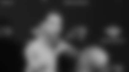 Carolina Panthers General Manager, Dan Morgan speaks to the media on Tuesday, April. 14, 2026 at Bank of America Stadium in Charlotte, NC.