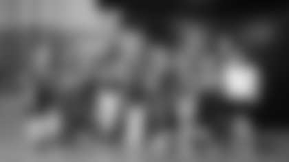 The Carolina Panthers take part in a backpack build on Thursday, Aug. 7, 2025 in Charlotte, NC.