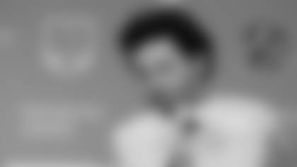 Tampa Bay Buccaneers quarterback Baker Mayfield speaks after an NFL football game against the Atlanta Falcons, Thursday, Dec. 11, 2025, in Tampa, Fla. (AP Photo/Chris O'Meara)