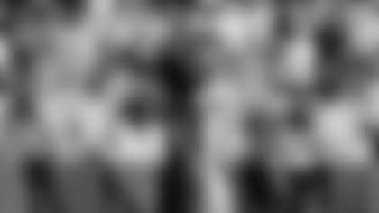 Carolina Panthers cornerback Jaycee Horn (8) and New Orleans Saints wide receiver Chris Olave (12) interact during an NFL football game, Sunday, Nov. 9, 2025, in Charlotte, N.C. (Kara Durrette via AP)