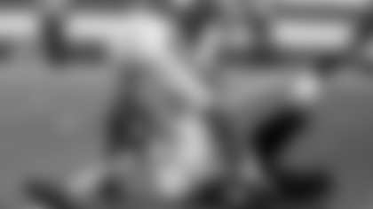 Atlanta Falcons wide receiver Jamal Agnew (14) fumbles the ball against the New York Jets during the first half of an NFL football game, Sunday, Nov. 30, 2025, in East Rutherford, N.J. (AP Photo/Adam Hunger)