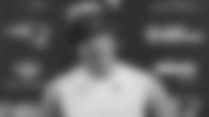 New England Patriots quarterback Drake Maye speaks at a news conference after an NFL football game against the Baltimore Ravens, Sunday, Dec. 21, 2025, in Baltimore. (AP Photo/Stephanie Scarbrough)