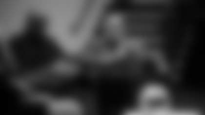 For Black History Month the Las Vegas Raiders host a presentation and fire-side style chat to go over black history in Las Vegas and in the Raiders at Las Vegas Raiders Headquarters, Tuesday, February 25, 2025, in Henderson, Nev.