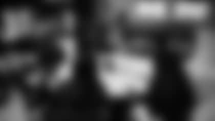 The Las Vegas Raiders hosted students from the Oak View Group and Dream Foundation for a panel and round table discussion and tour of the facility at Intermountain Health Performance Center, Thursday, October 23, 2025, in Henderson, Nev.