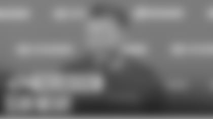 Los Angeles Rams head coach Sean McVay talks about the key players on the Rams' dominant defensive line, wide receiver Davante Adams building chemistry with the team, and the collaboration between the coaching staff.