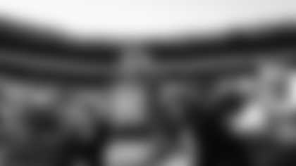 Washington Commanders defensive tackle Jer’Zhan Newton (95) leaps up into the crowd after the win at the Philadelphia Eagles vs Washington Commanders game on December 22 2024 at  Northwest Stadium in Landover MD  (Alyssa Howell/Washington Commanders)