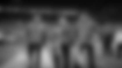 Pittsburgh Steelers alum Rocky Bleier, Fan of the Year Nelson Lowes and musician Bret Michaels during a regular season game between the Pittsburgh Steelers and the Chicago Bears, Monday, Nov. 8, 2021 in Pittsburgh, PA. The Steelers beat the Bears 29-27. (Jared Wickerham / Pittsburgh Steelers)