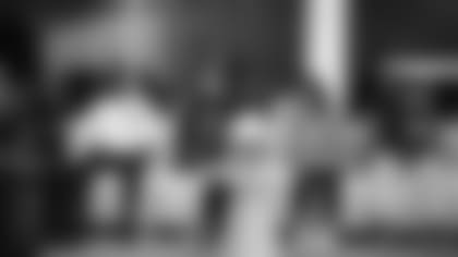 A November 14th, 2023 image from the Old Spice Career Panel with Will Anderson Jr. at Big Brothers Big Sisters in Houston, TX.