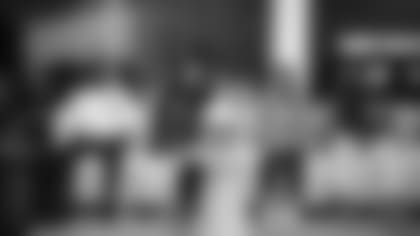 A November 14th, 2023 image from the Old Spice Career Panel with Will Anderson Jr. at Big Brothers Big Sisters in Houston, TX.