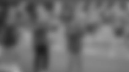 An image from the Texans Jr Cheerleader rehearsal ahead of their  performance during Sunday's Houston Texans vs Arizona Cardinals pregame festivities.