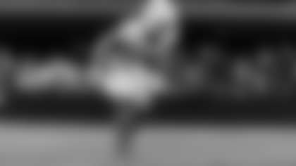 Los Angeles Chargers linebacker Justin Hollins (58) lines up during an NFL football game between the Las Vegas Raiders and the Los Angeles Chargers, Thursday, Dec. 14, 2023 in Las Vegas. (Michael Owens via AP)