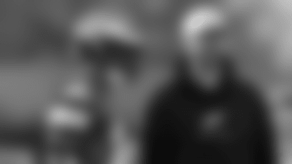 LB Nakobe Dean with Head Coach Nick Sirianni.