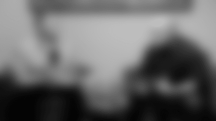 Watch as offensive coordinator Drew Petzing speaks with lead writer Tim Twentyman at the 2026 NFL Combine on February 24, 2026.