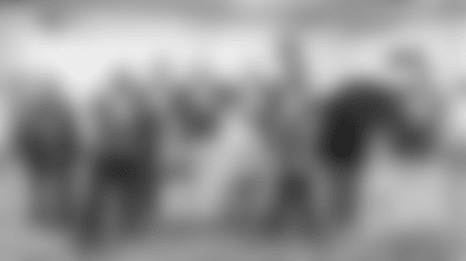 Green Bay Packers LB Edgerrin Cooper, T Dalton Cooper, T Brant Banks, TE Drake Dabney, DL Nazir Stackhouse, and TE McCallan Castles took part in an evening with Exceptional Equestrians in De Pere on Tuesday, Dec. 2, 2025.