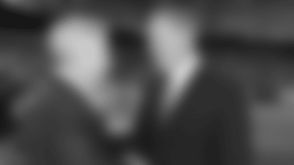 Pictured is Patriots Chairman and CEO Robert Kraft and Colts Owner Jim Irsay.