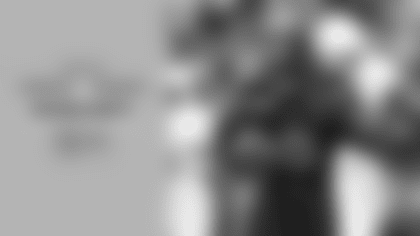 Seattle Seahawks linebacker Tyrice Kight forces another fumble of Arizona Cardinals quarterback Jacoby Brissett that Seahawks linebacker DeMarcus Lawrence scoops up for his second touchdown of the first half in Sunday's Week 10 matchup.