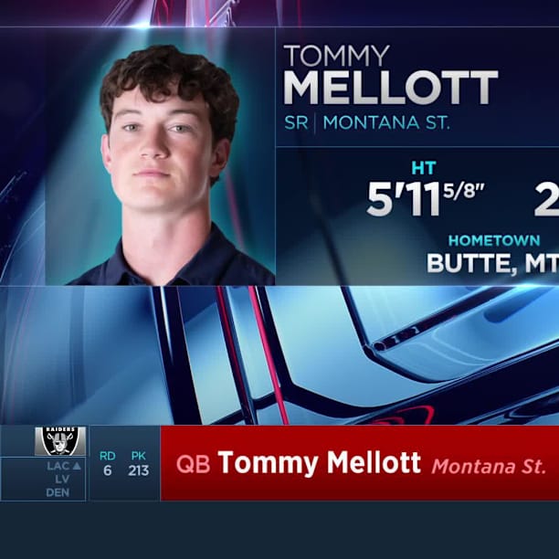 Watch: Raiders select Tommy Mellott with No. 213 pick