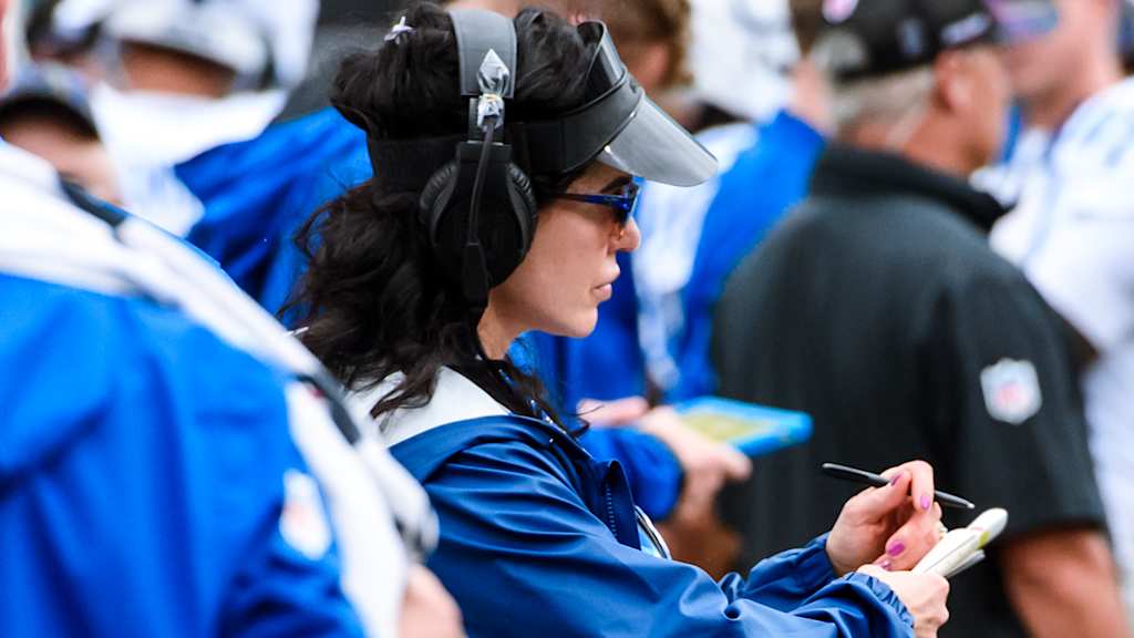Why Colts Owner & CEO Carlie Irsay-Gordon wears a headset on sidelines  during games